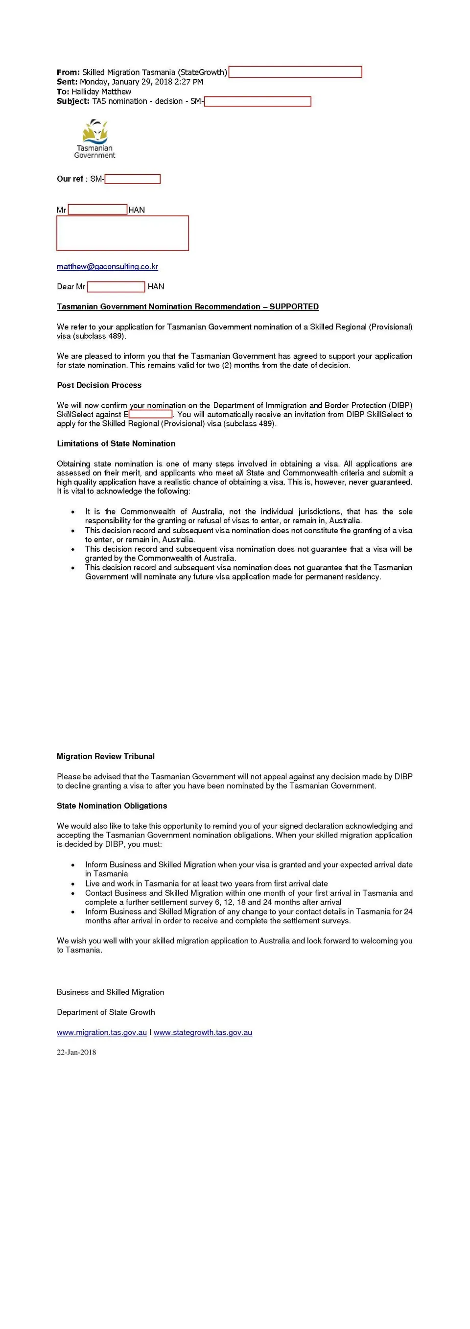 TAS 489 Nomination Letter