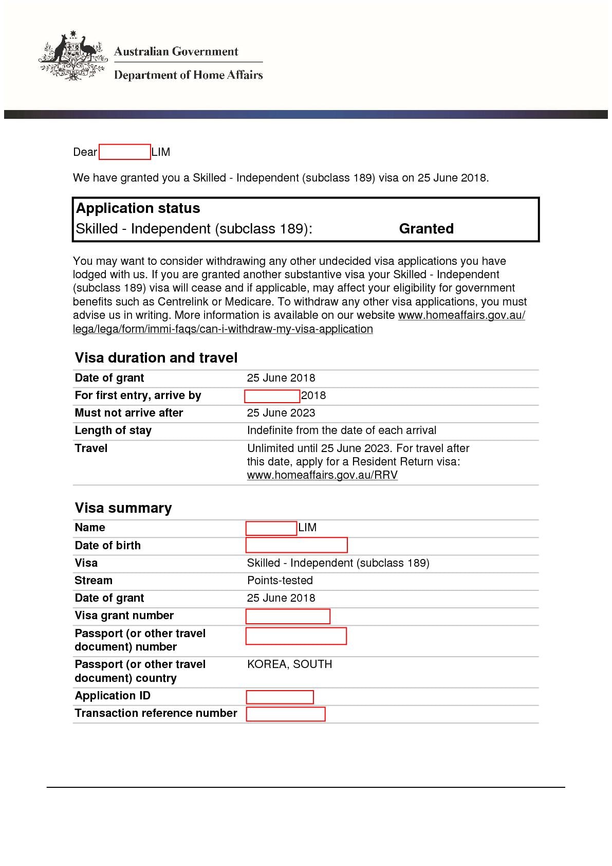 Grant letter_189