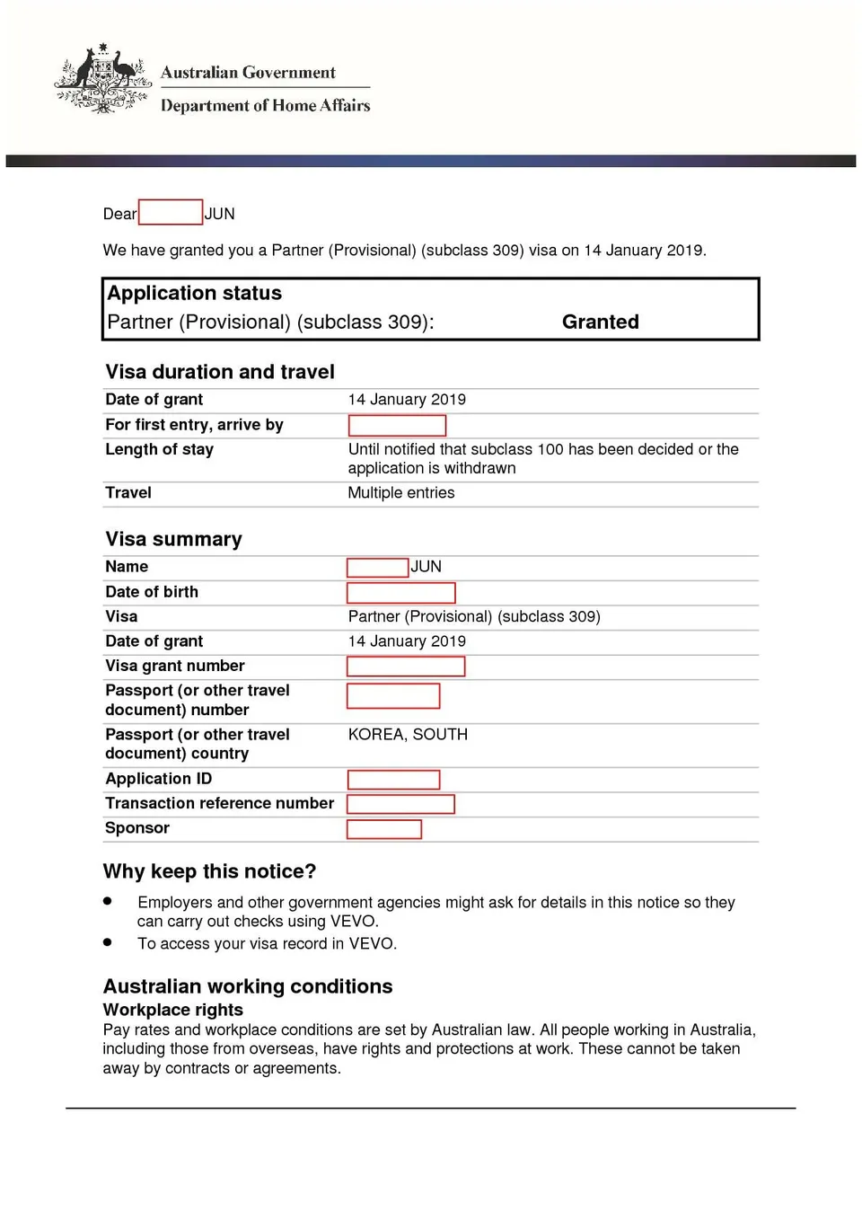 309 Grant letter_2019
