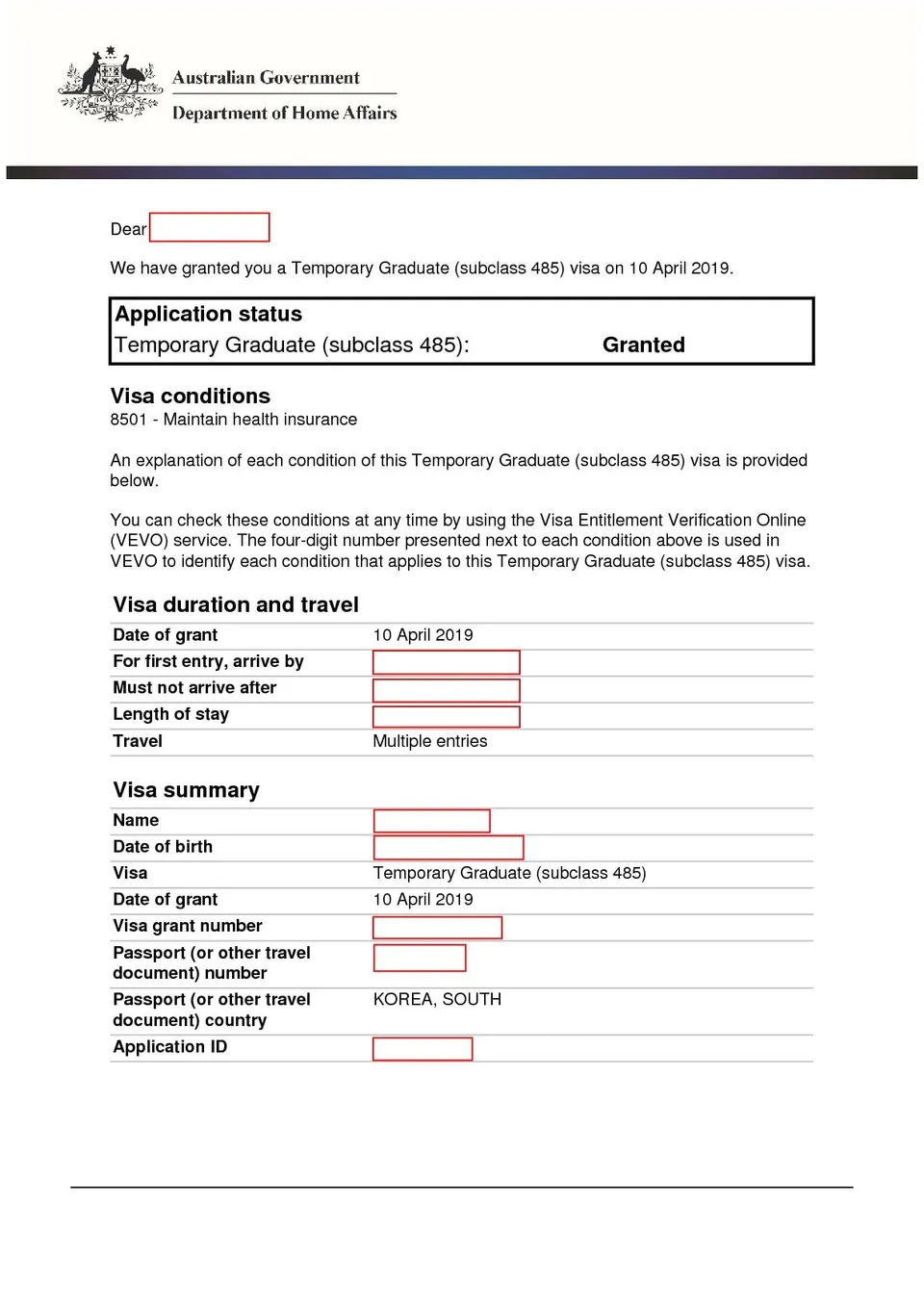 485 Grant letter_2019